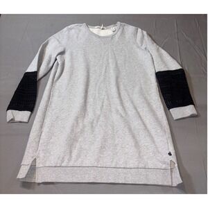 Scotch & Soda Maison Scotch Grey Long Sweatshirt Black Crochet Sleeve Size L